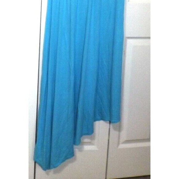 Fresh Produce  L ARIA Aqua Elastic Waist Tank Maxi Dress Asymmetrical Hem New - Picture 5 of 10